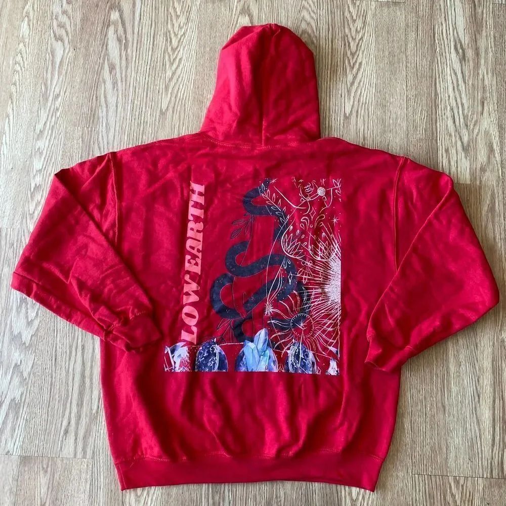Low Earth Hoodie Red Large - Picture 4 of 5